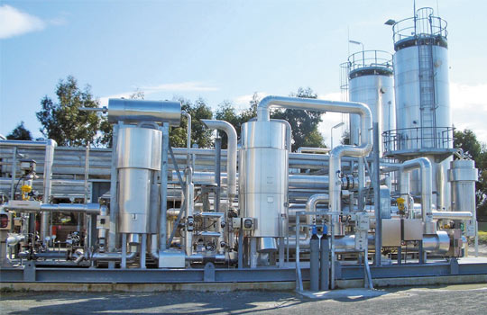 Криогенные установки сжижения CO<sub>2</sub> (ожижители CO2)