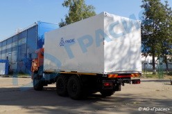 Азотная мобильная станция на вездеходном шасси контейнеровоза КАМАЗ